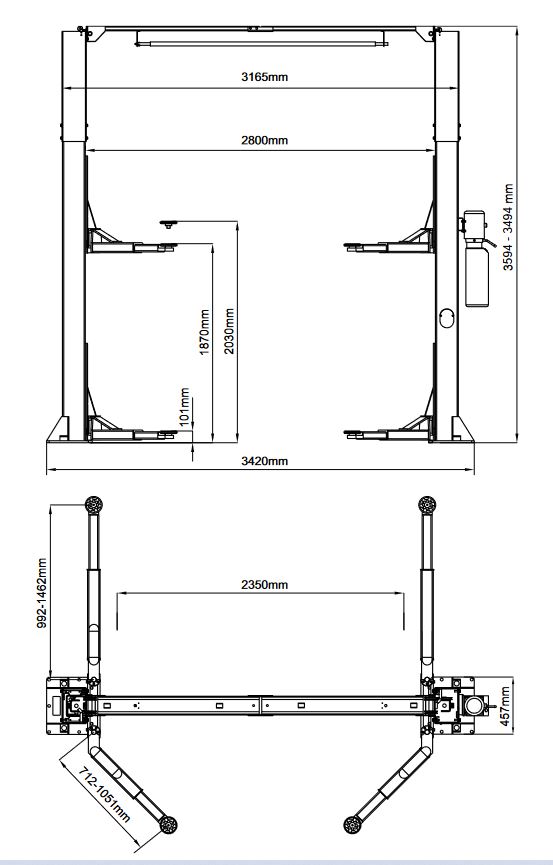 4000kg car hoist